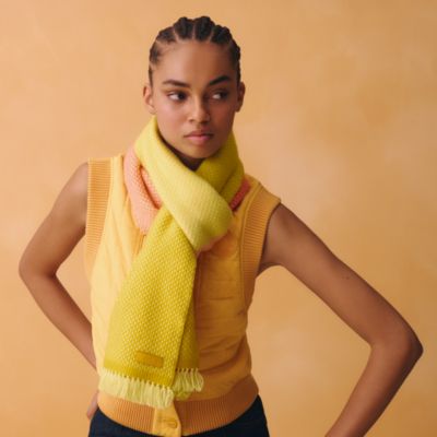 イエロー - レディス, スカーフ、ショール＆マフラー, カシミア